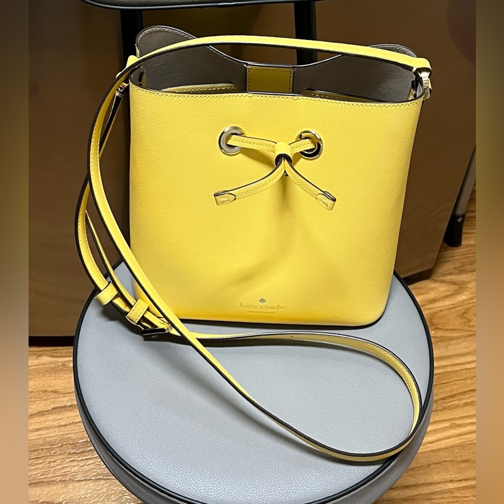 kate spade Yellow Leather Bucket Bag